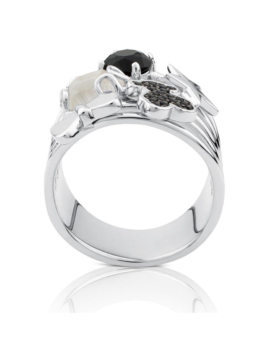 Anillo de oso Join P 925 de plata cuarzo brillante 2