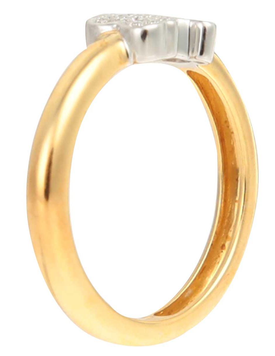 Anillo de moño Gen 18 k de oro diamante brillante 3