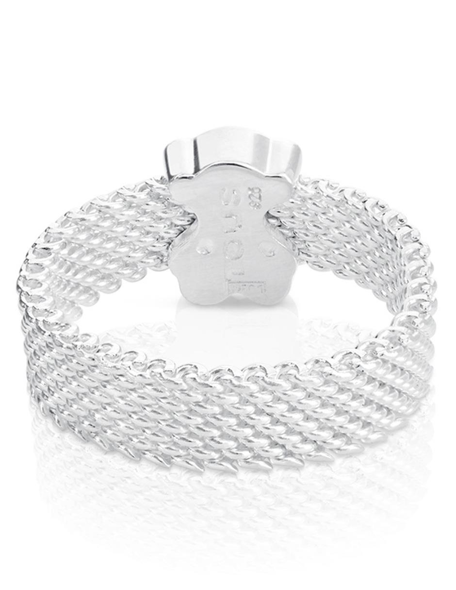 Anillo de oso Icon Mesh P 925 de plata brillante 2