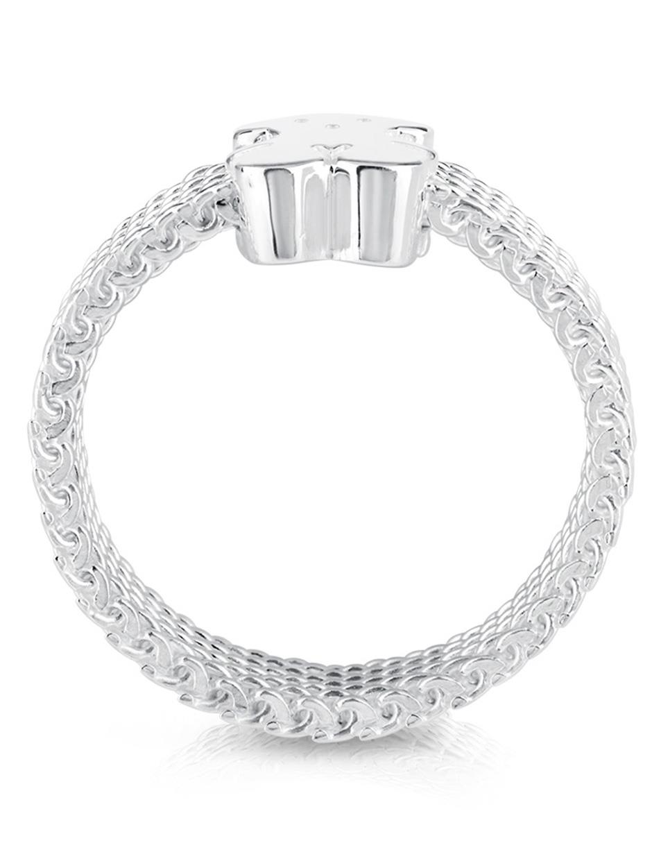 Anillo de oso Icon Mesh P 925 de plata brillante 3