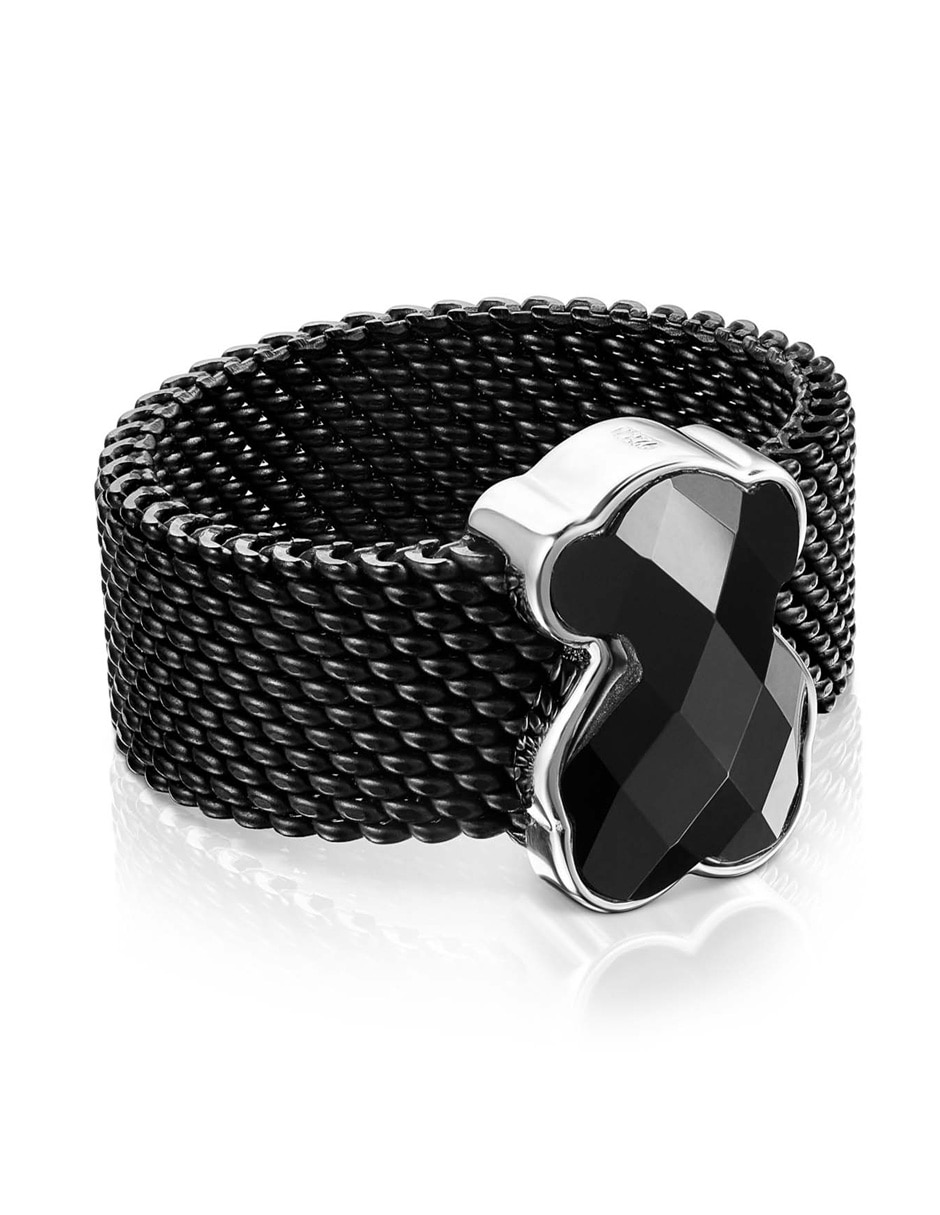 Anillo de oso Icon Mesh ónix brillante 2