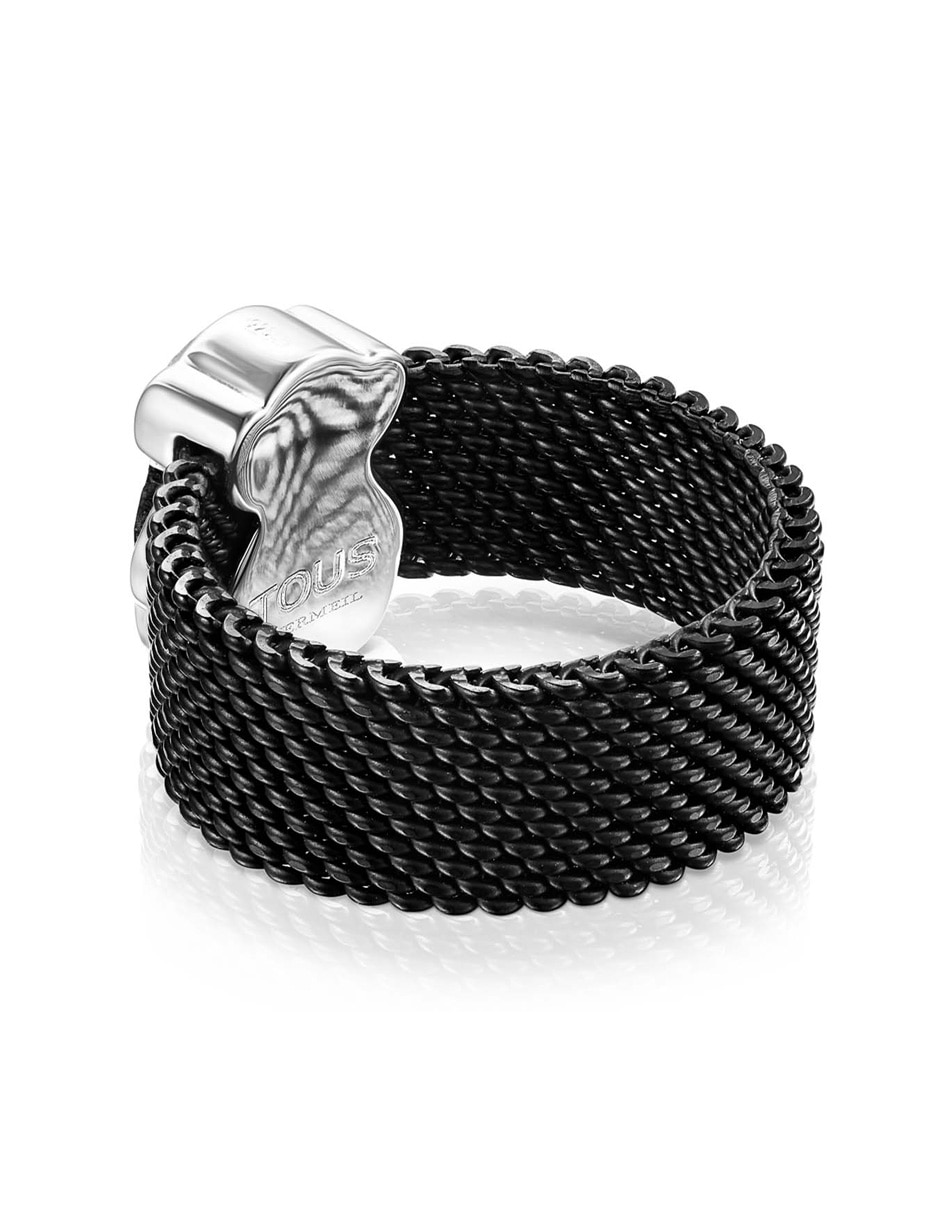 Anillo de oso Icon Mesh ónix brillante 3