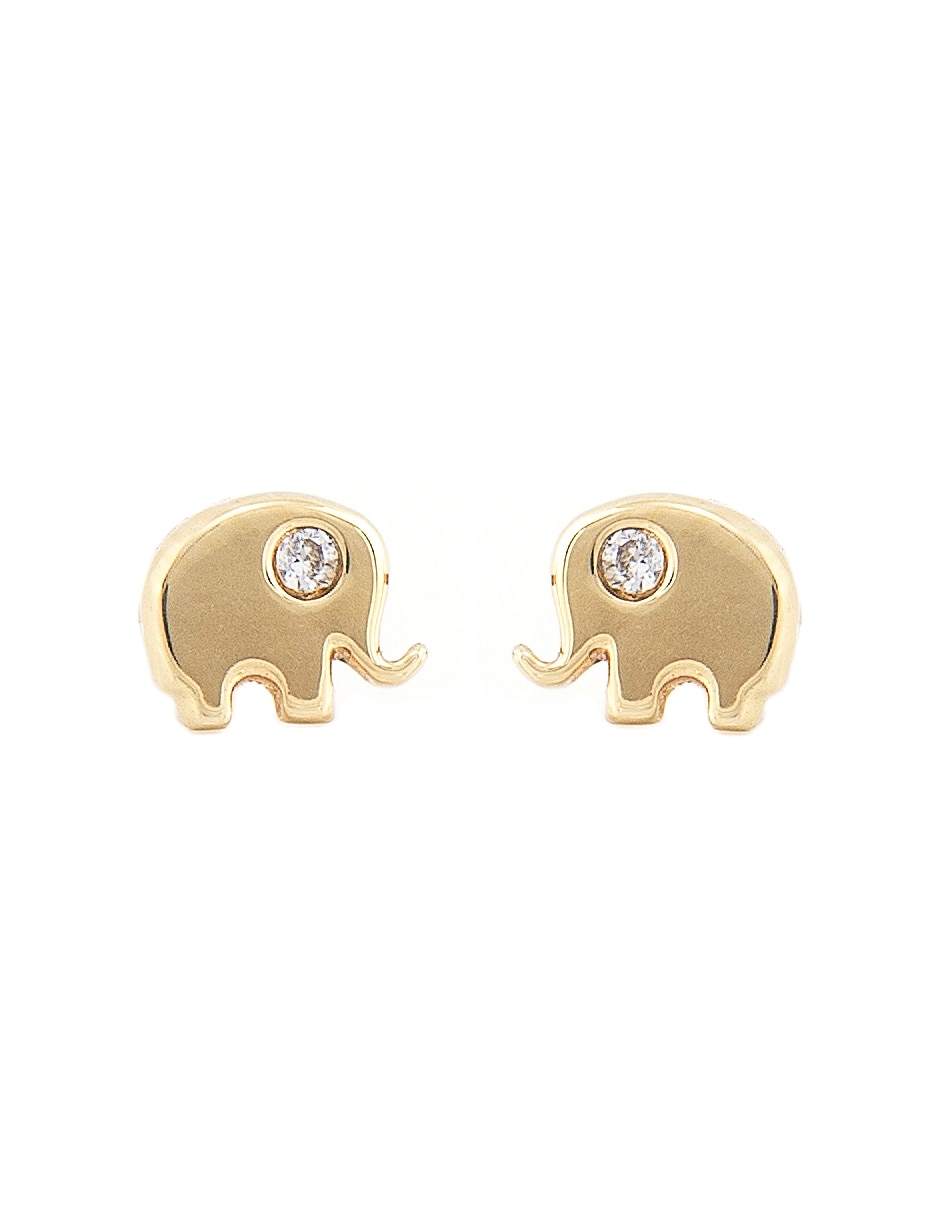 Broqueles de oro blanco 14 K zirconia Broqueles de oro blanco 14 K zirconia