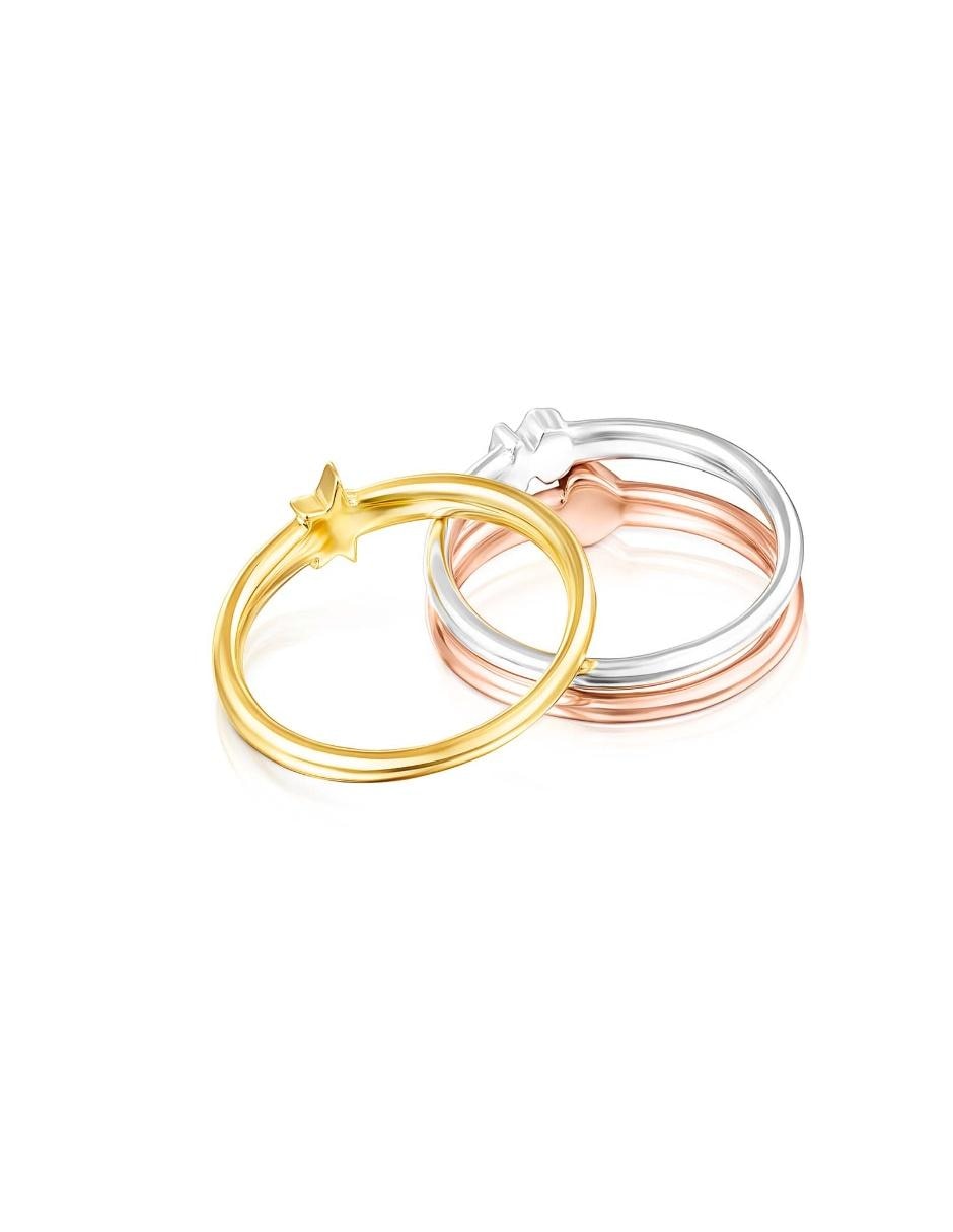 Anillo de flor Ring Mix P 925 de plata vermeil rosa pulido 3