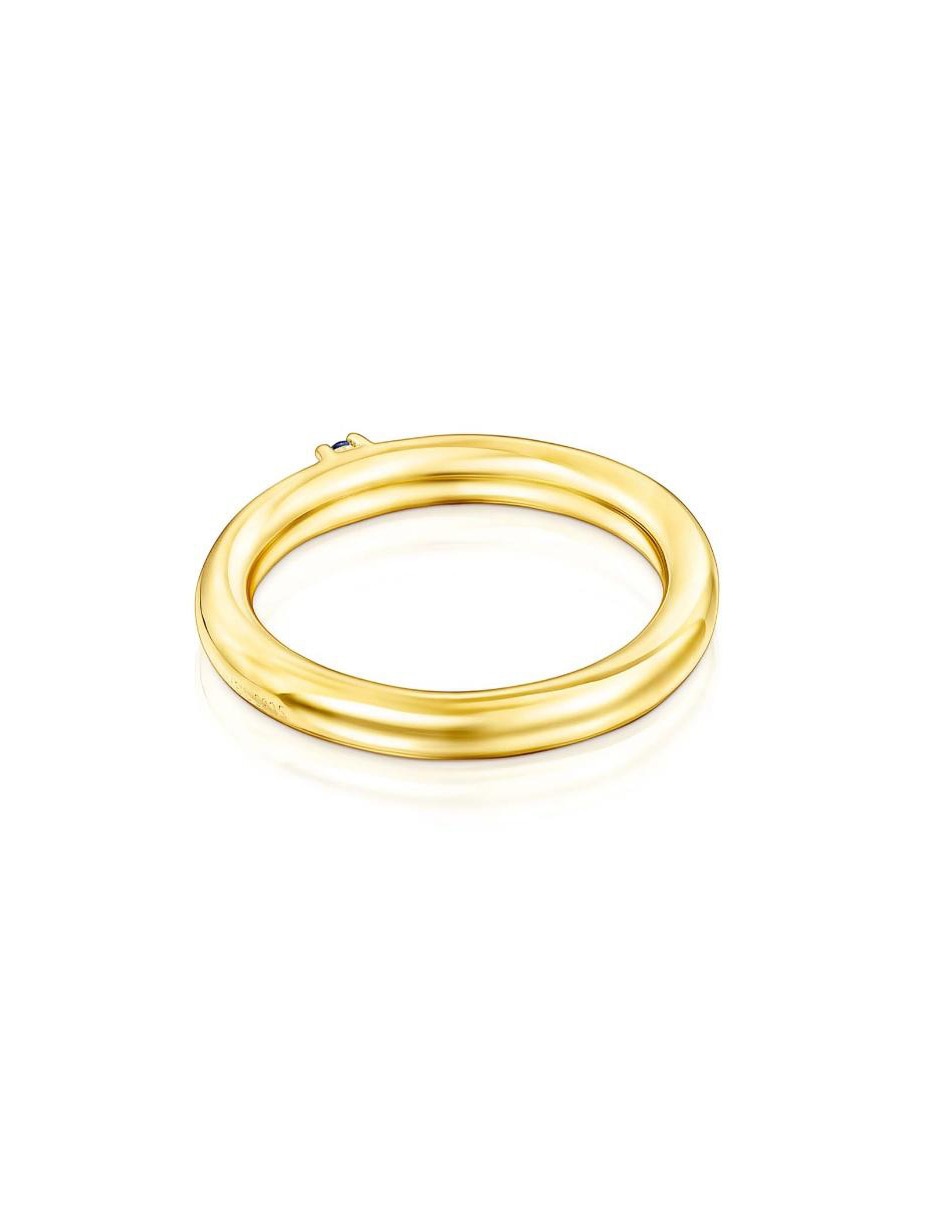 Anillo Ring Mix P 925 de plata vermeil zafiro pavé 3