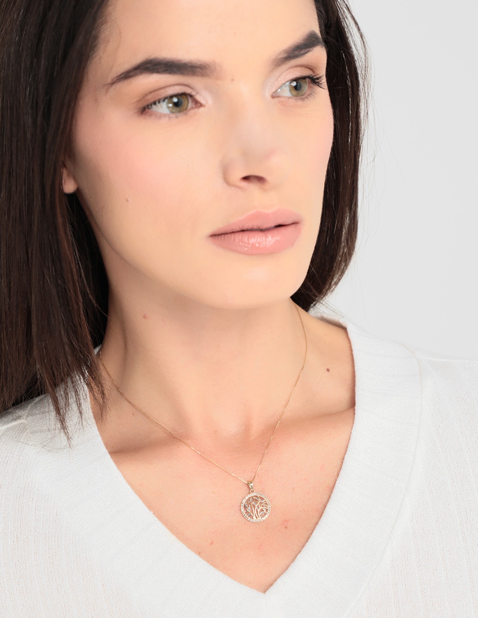 Dije circular de oro 14 K 2