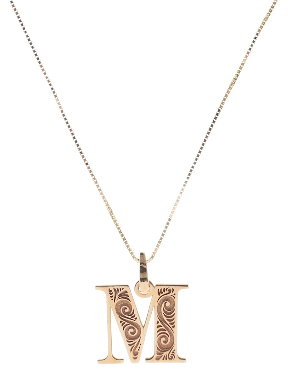 Colgante y dije de letras de oro 14 K 2