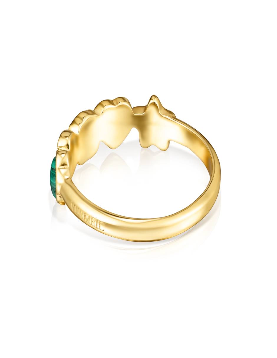 Anillo Glory P 925 de plata vermeil turquesa, amatista y ónix 3
