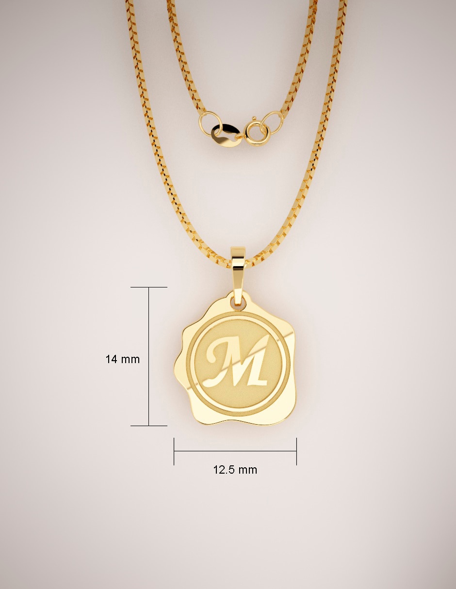 Colgante Y Dije de letras de oro 14 K 4
