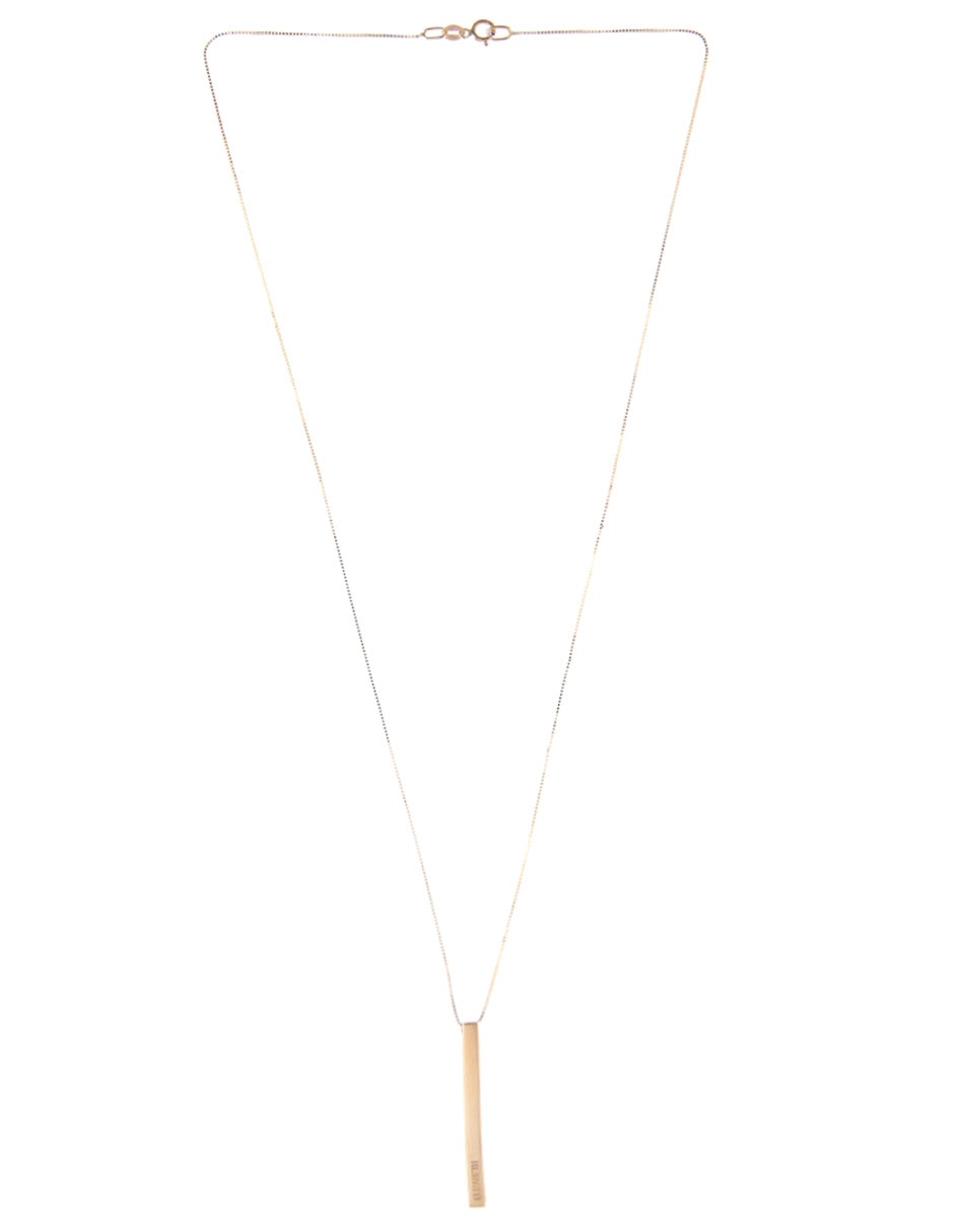 Colgante y dije rectangular de oro 14 K 2