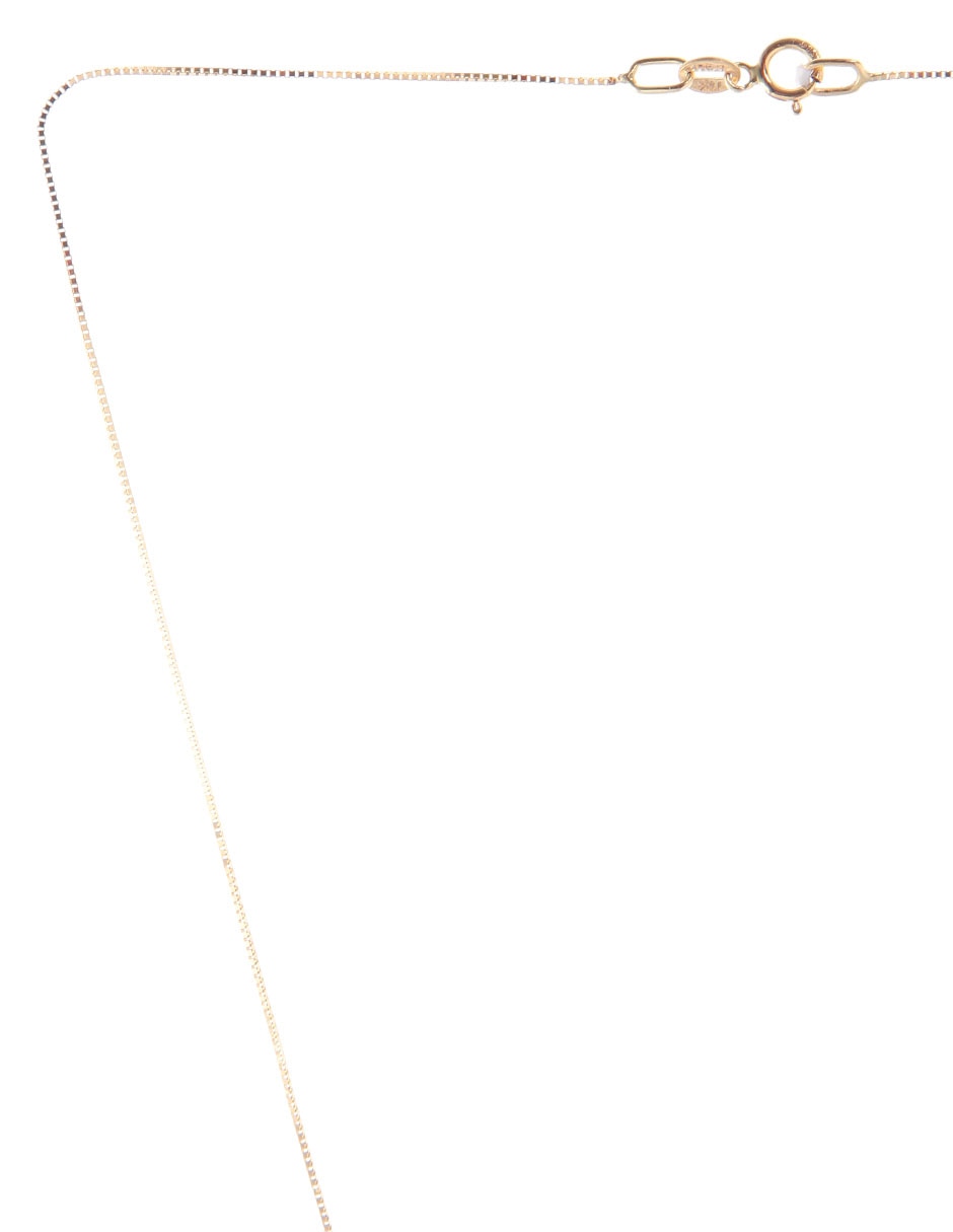 Colgante y dije rectangular de oro 14 K 3