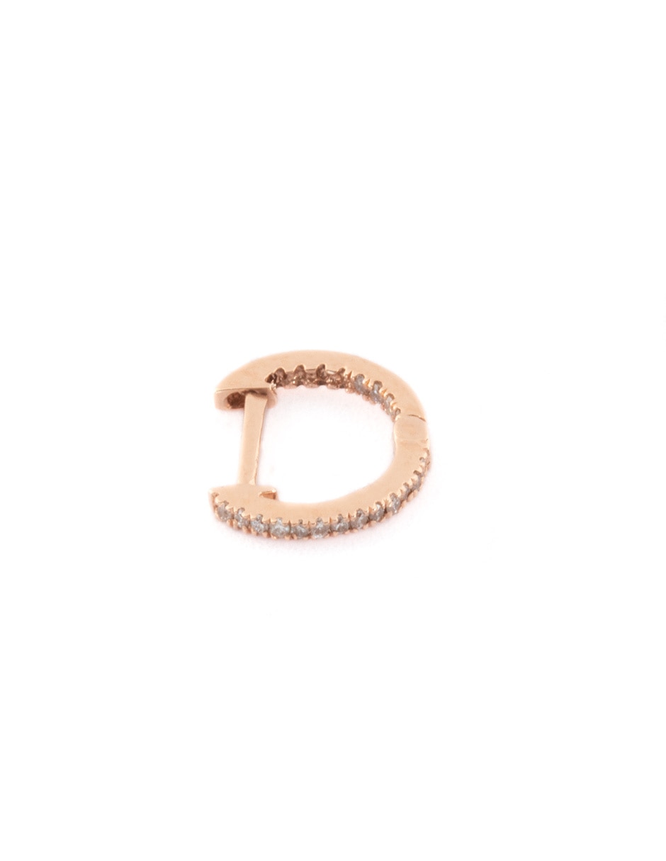 Piercing de oro rosa 14 K con acabado brillante diamante 2