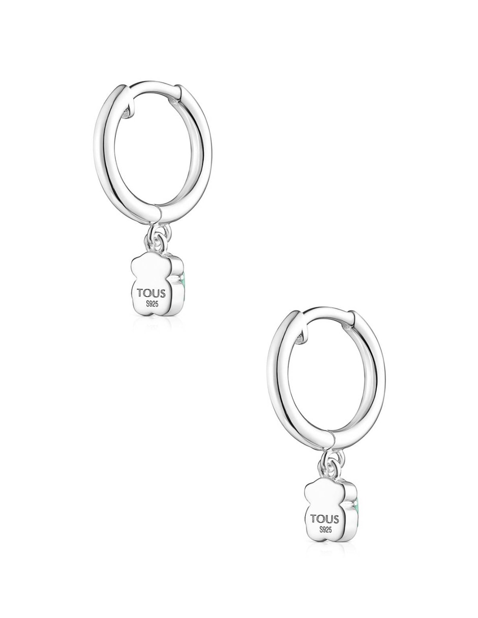 Aretes de plata P 925 con acabado lustre amazonita 3