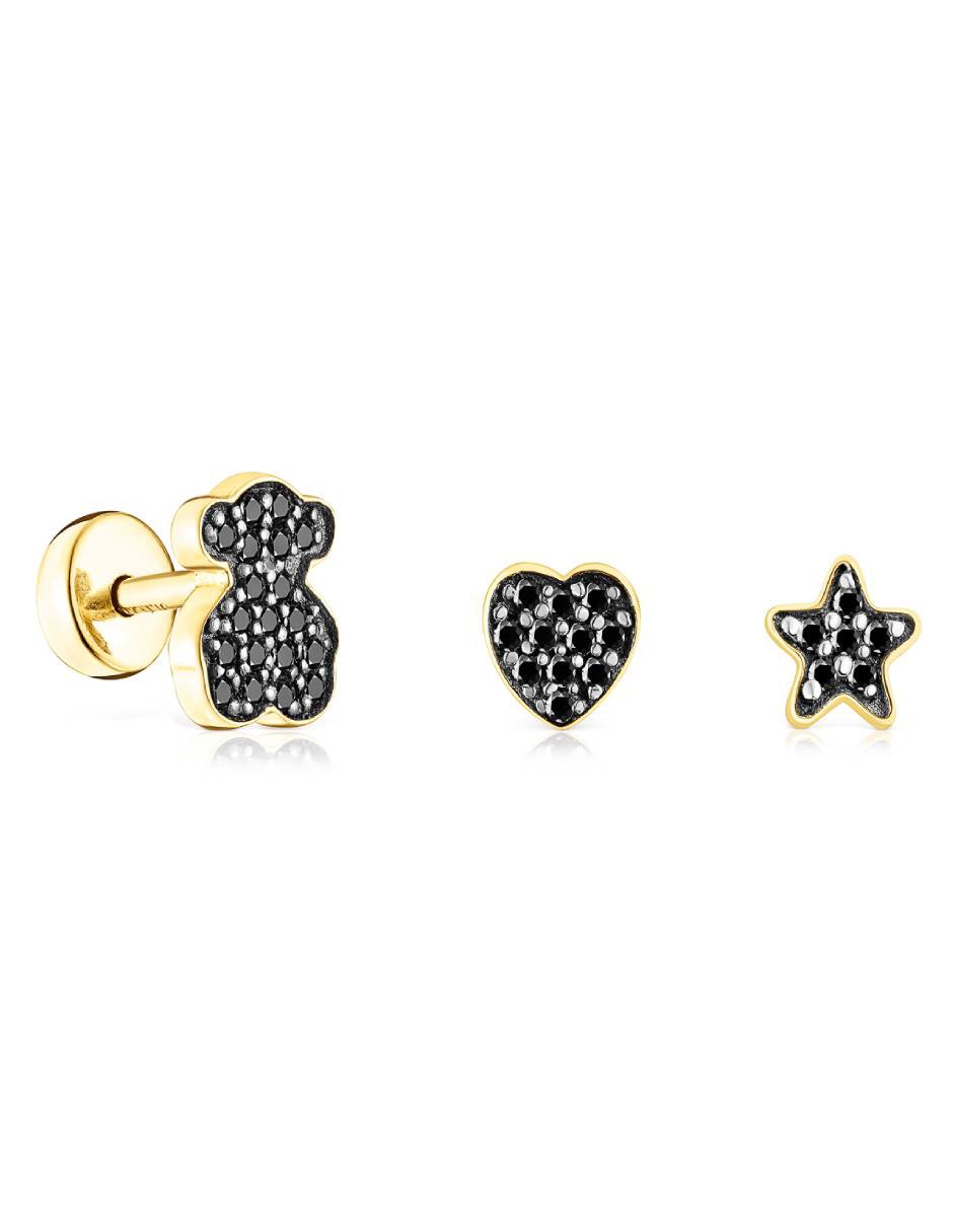 Aretes con acabado pavé espinela