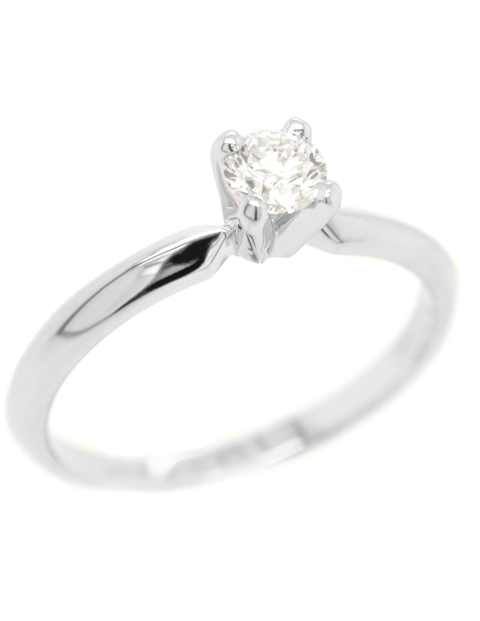 Solitario de oro 14 k diamante