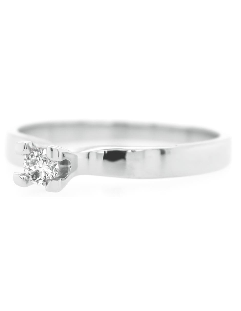 Solitario de oro rosa 14 k diamante