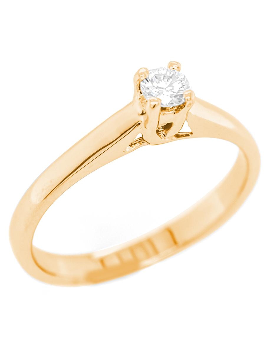 Solitario de oro blanco 14 k diamante Solitario de oro blanco 14 k diamante