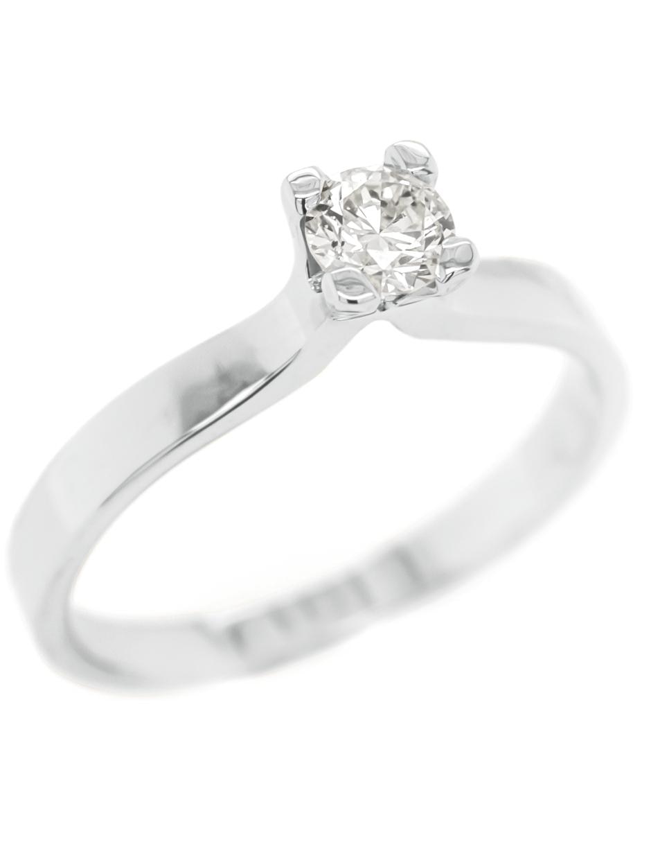 Solitario de oro 14 k diamante