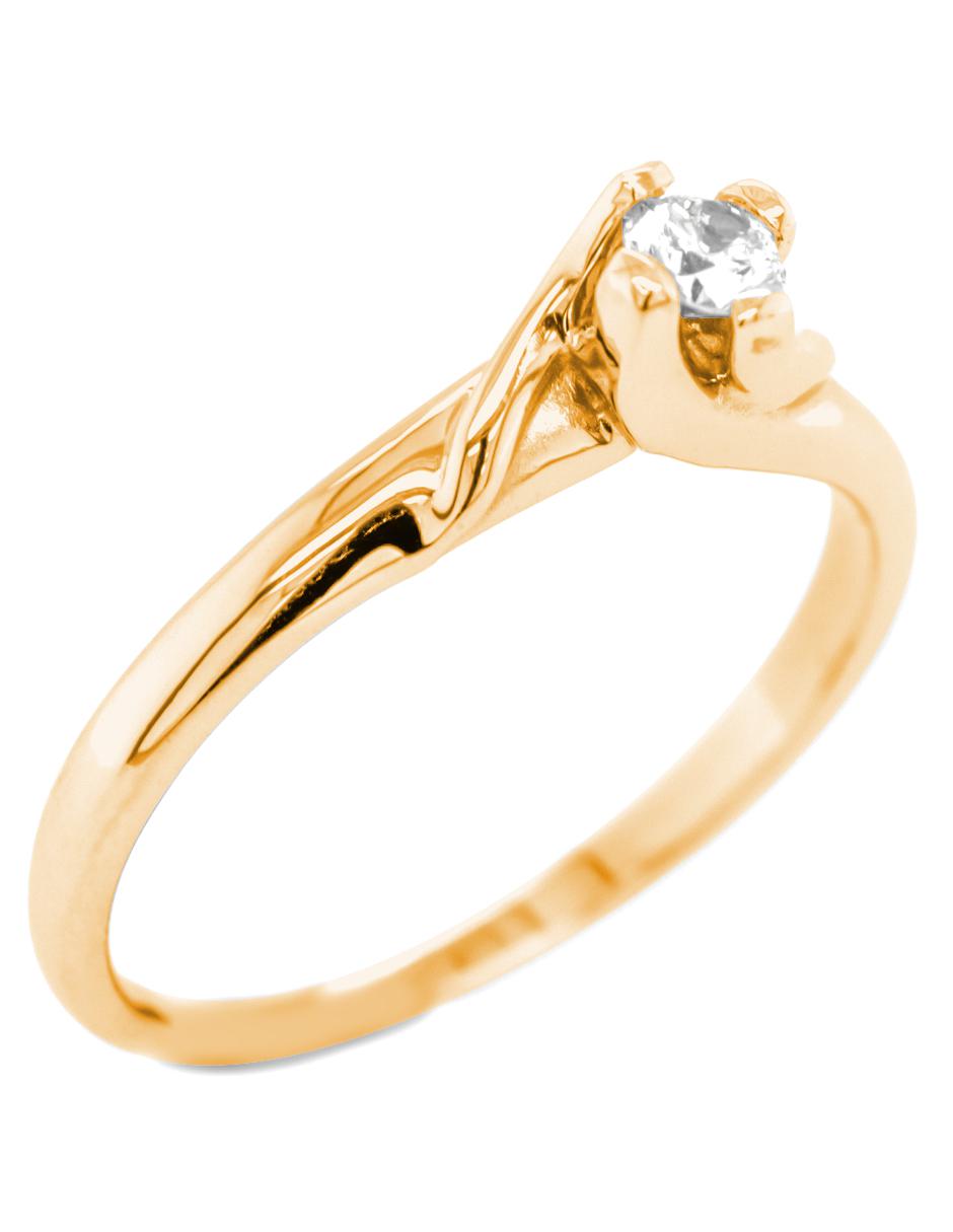 Solitario de oro blanco 14 k diamante Solitario de oro blanco 14 k diamante