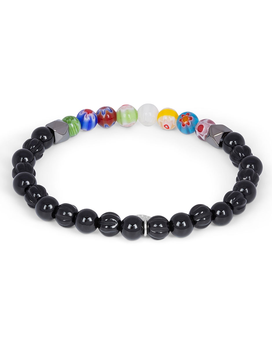 MILLEFIORI ACERO, NEGRO
