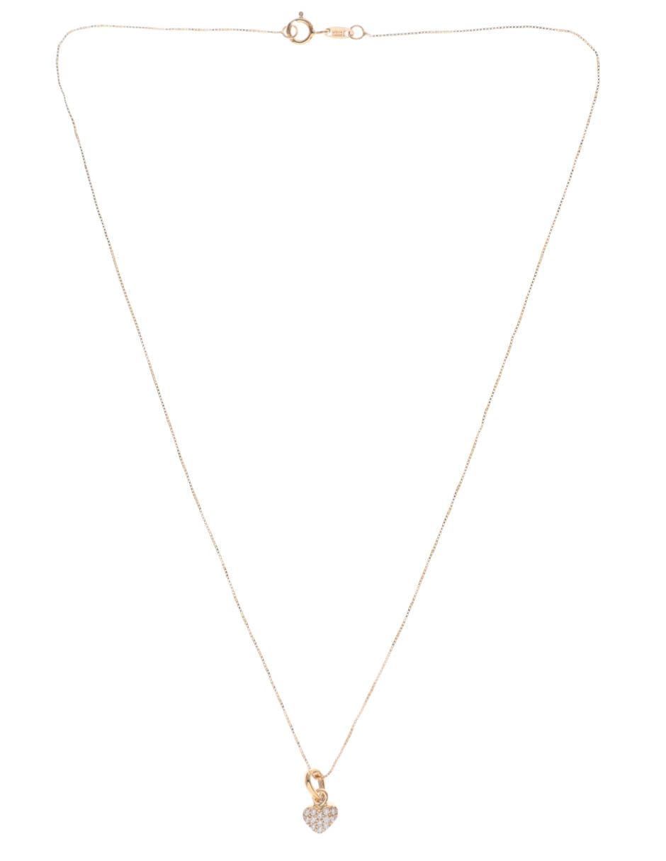 Colgante Y Dije de corazón de oro 14 K zirconia Colgante Y Dije de corazón de oro 14 K zirconia