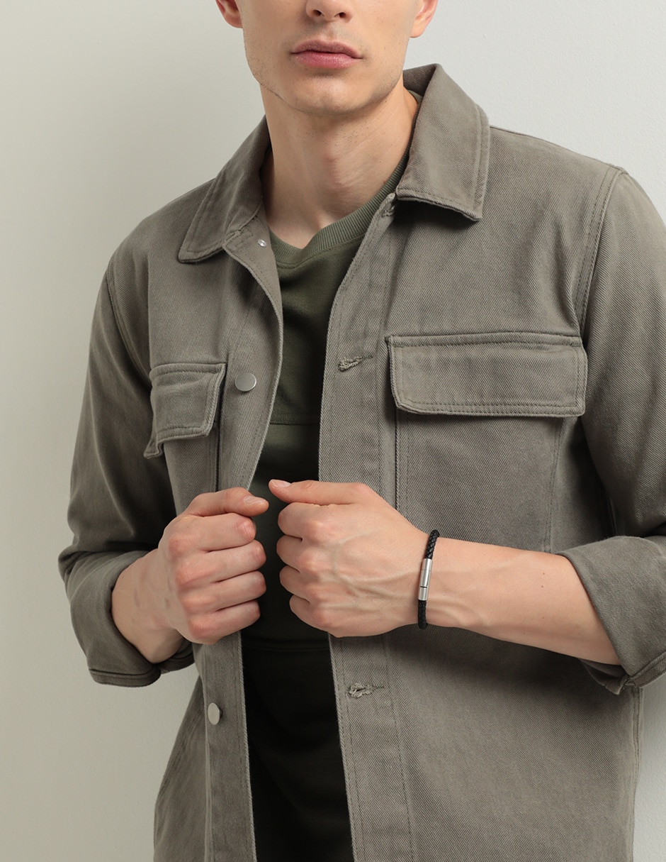 ITALIAN LEATHER PIEL, NEGRO