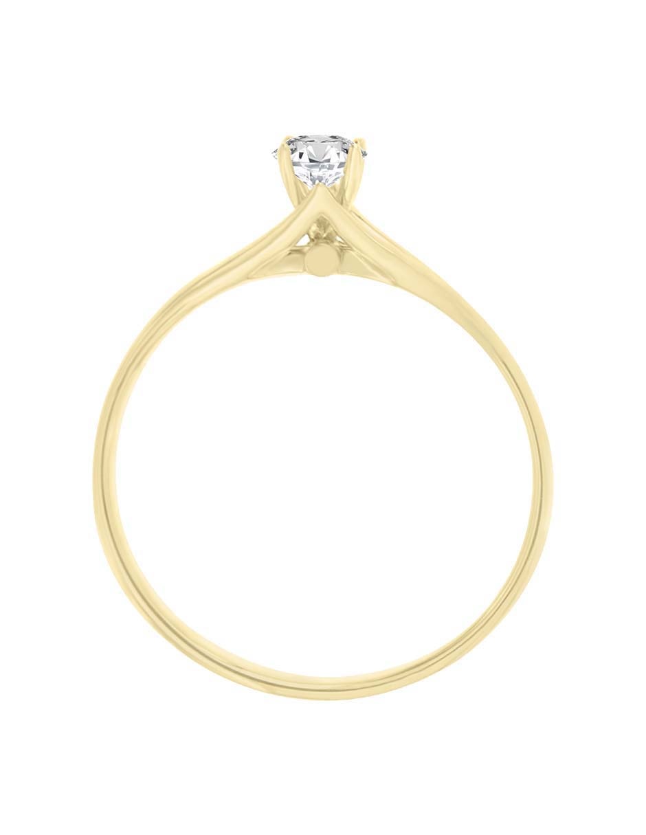 Solitario de oro 14 k Cecily diamante 3
