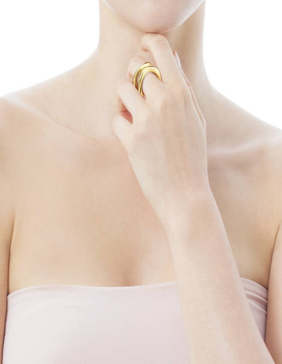 Anillo de nudo Hav P 925 de plata vermeil lustre 2