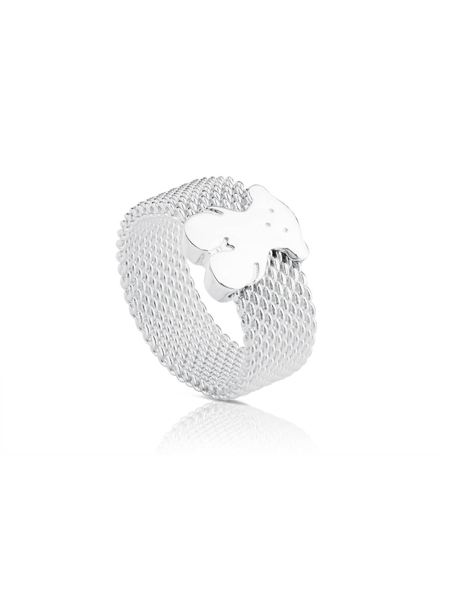 Anillo de oso Icon Mesh P 925 de plata brillante Anillo de oso Icon Mesh P 925 de plata brillante