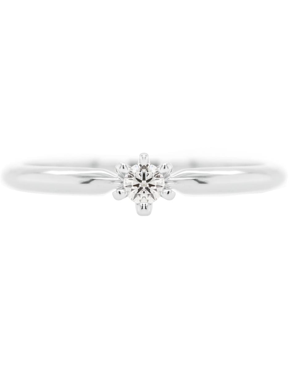 Anillo de compromiso de oro 14 k diamante 3