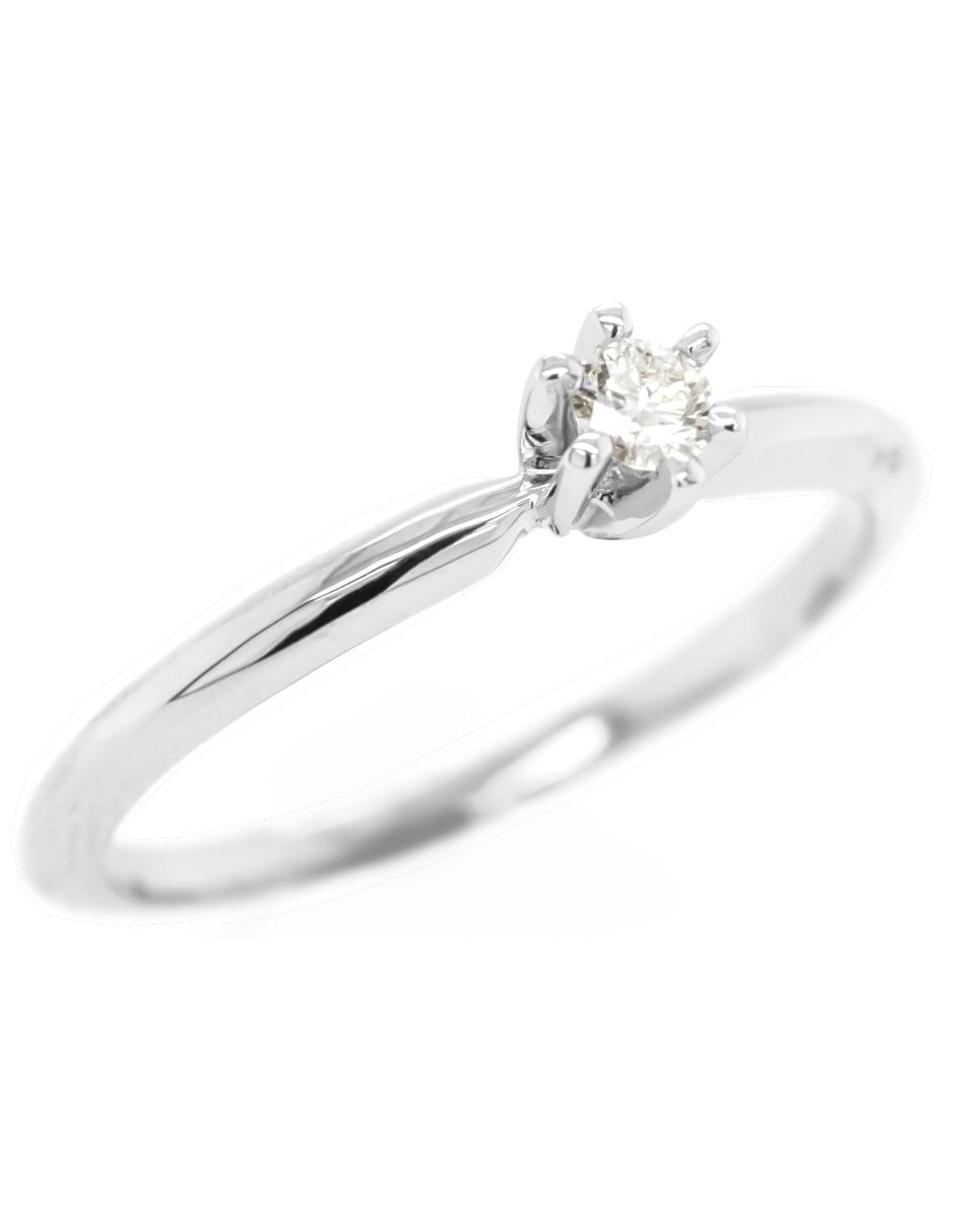 Anillo de compromiso de oro 14 k diamante