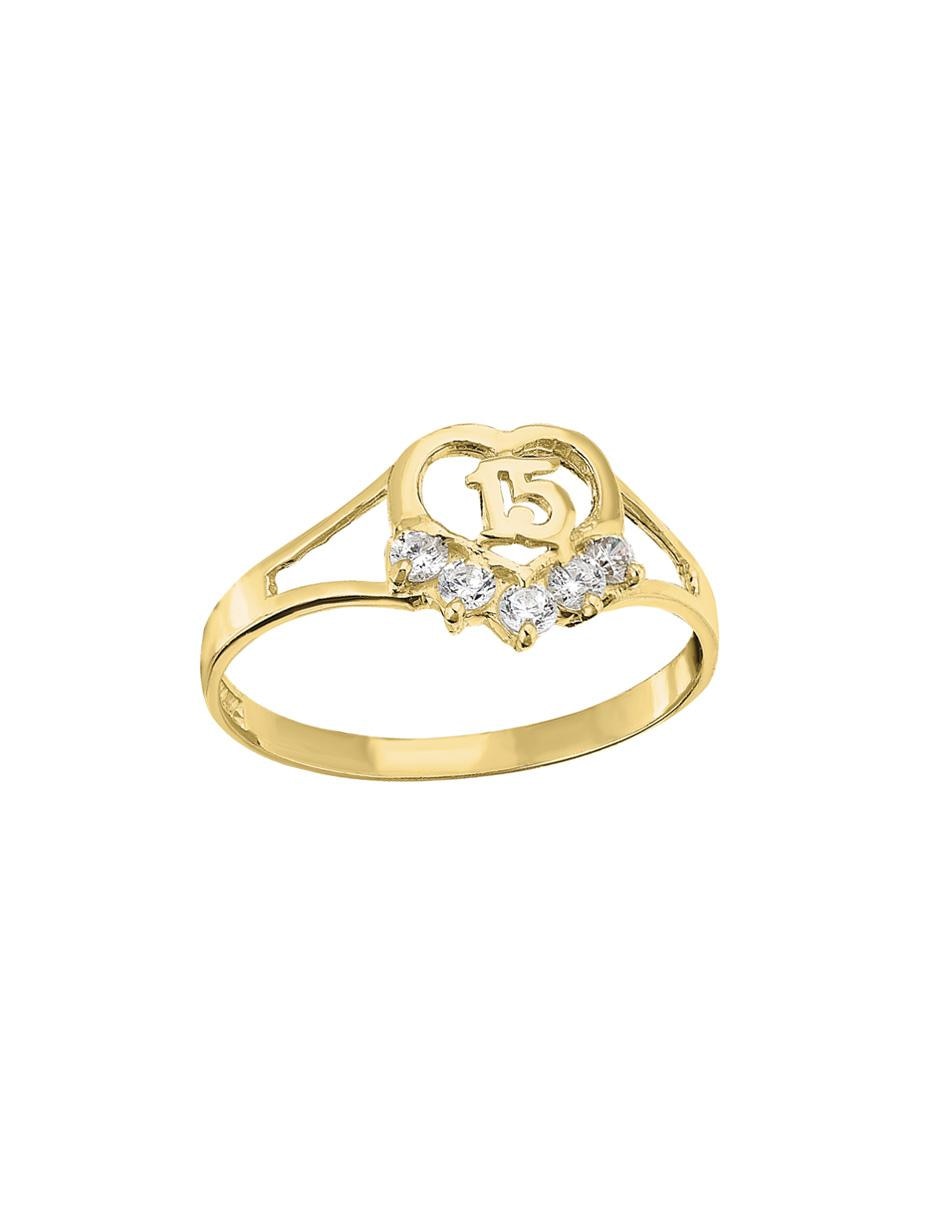 Anillo de corazón zirconia brillante 2