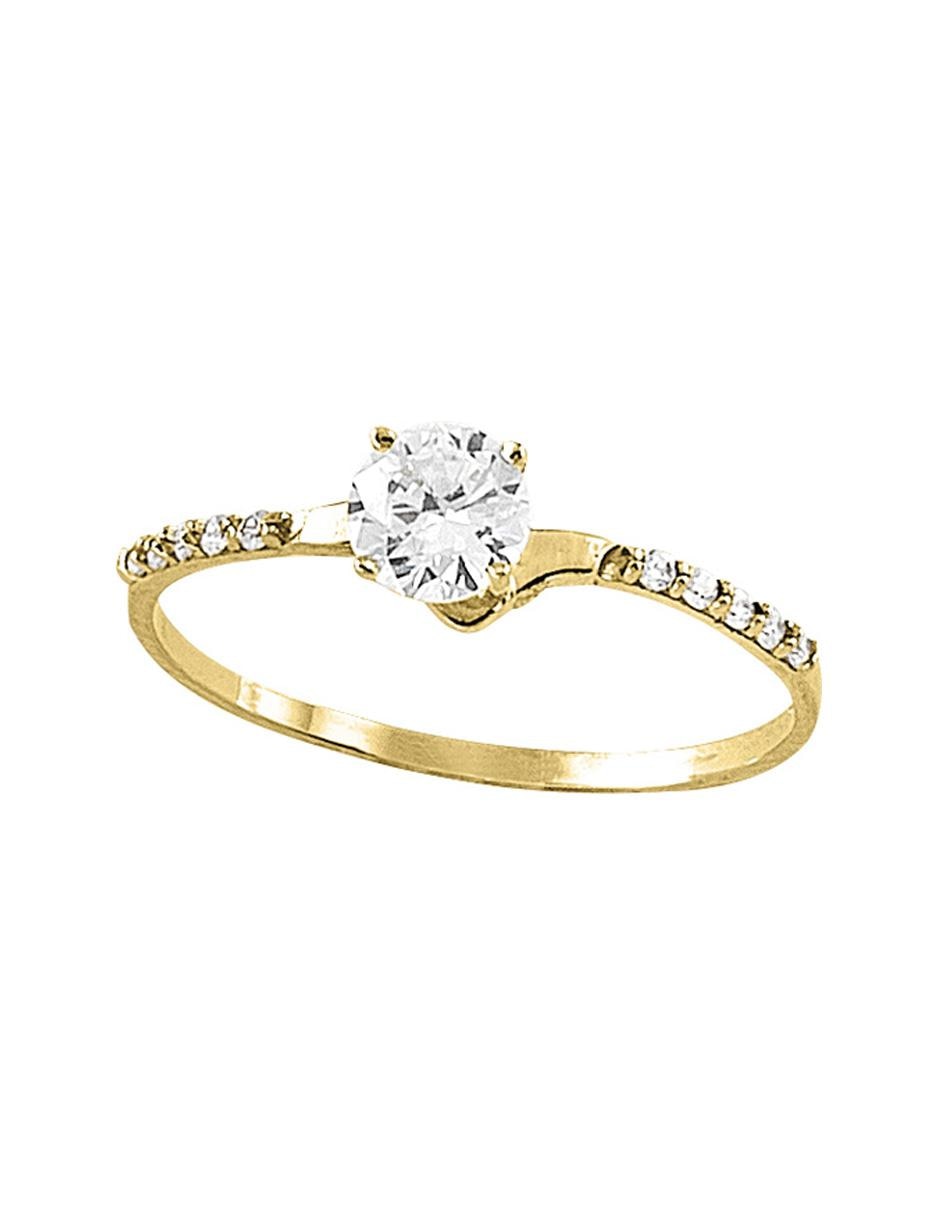 Anillo de compromiso de oro amarillo 10 k 3