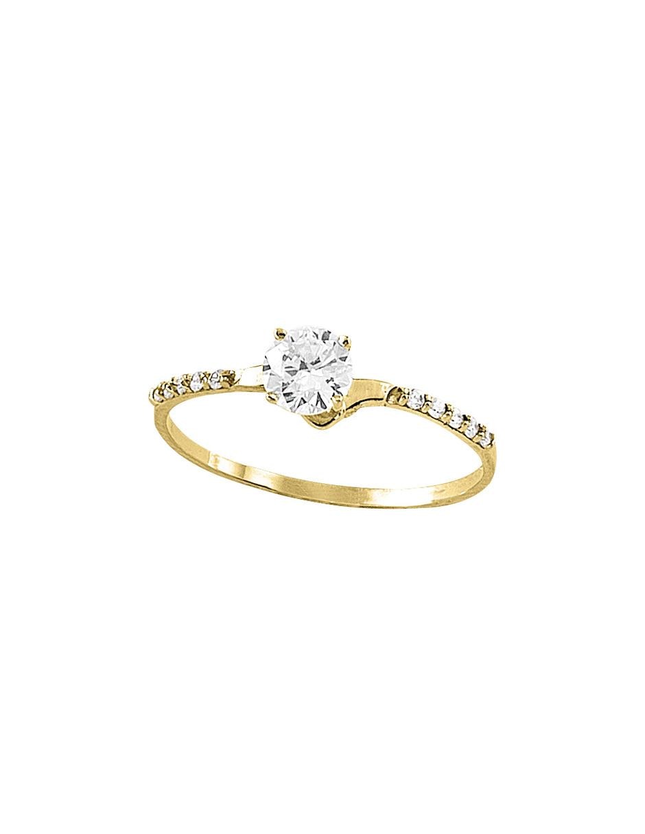 Anillo de compromiso de oro amarillo 10 k