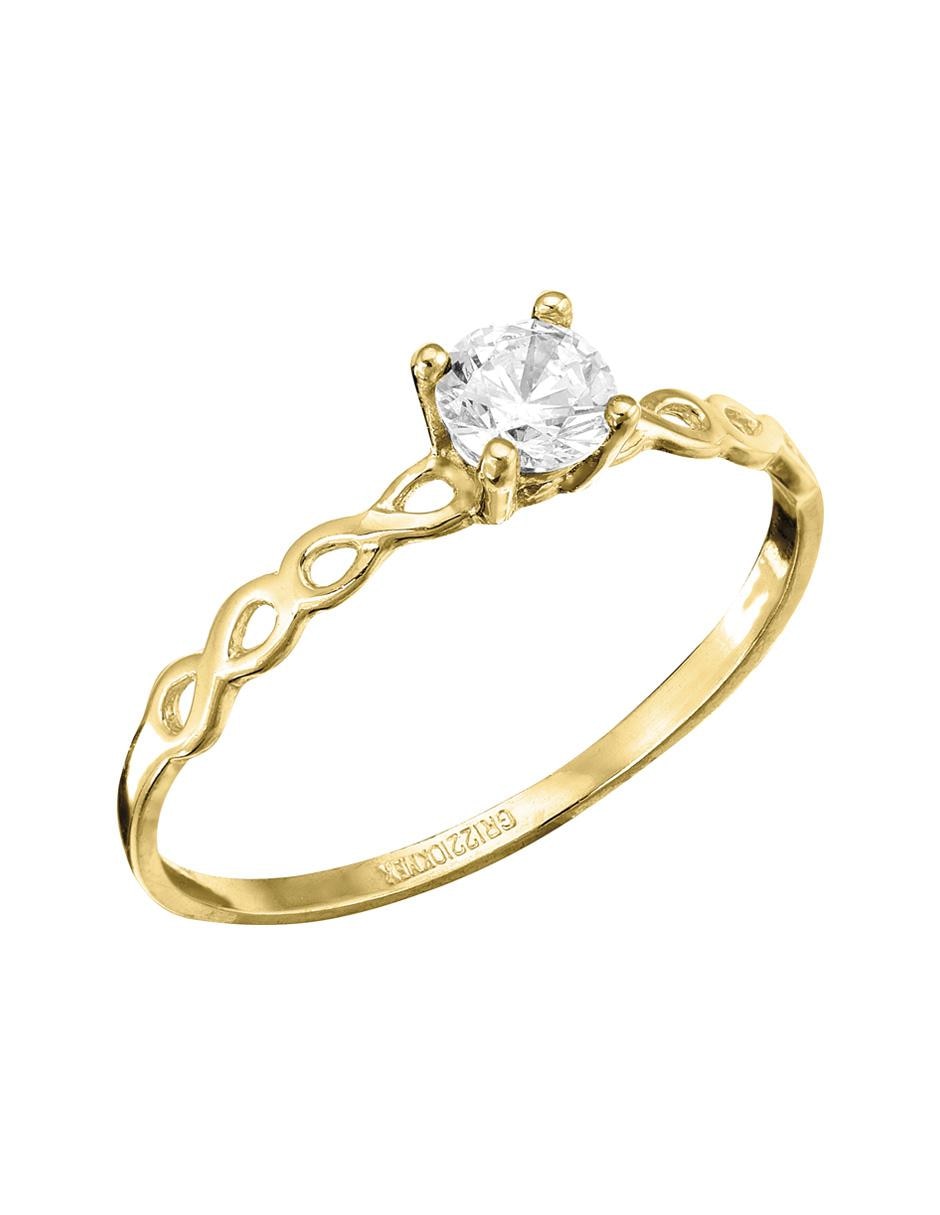Anillo de compromiso de oro 10 k 3
