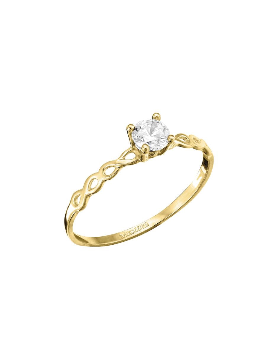Anillo de compromiso de oro 10 k