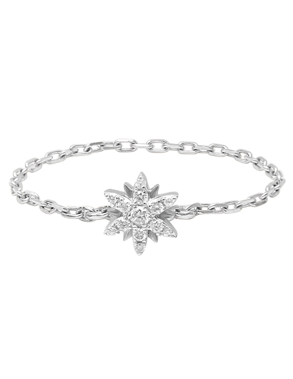 Anillo de estrella Magic Touch 14 k de oro diamante diamantado