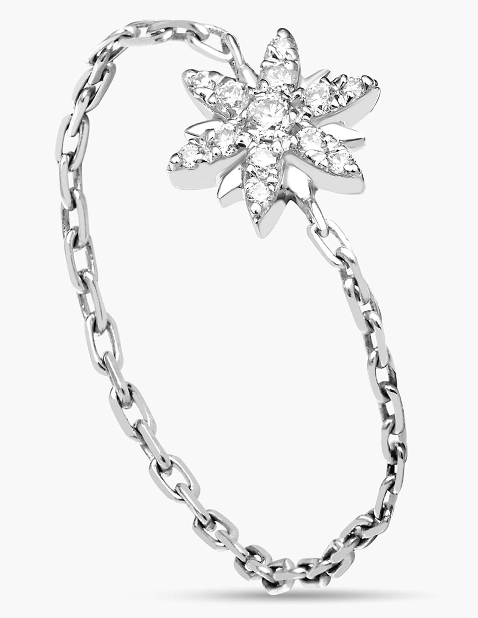 Anillo de estrella Magic Touch 14 k de oro diamante diamantado 2