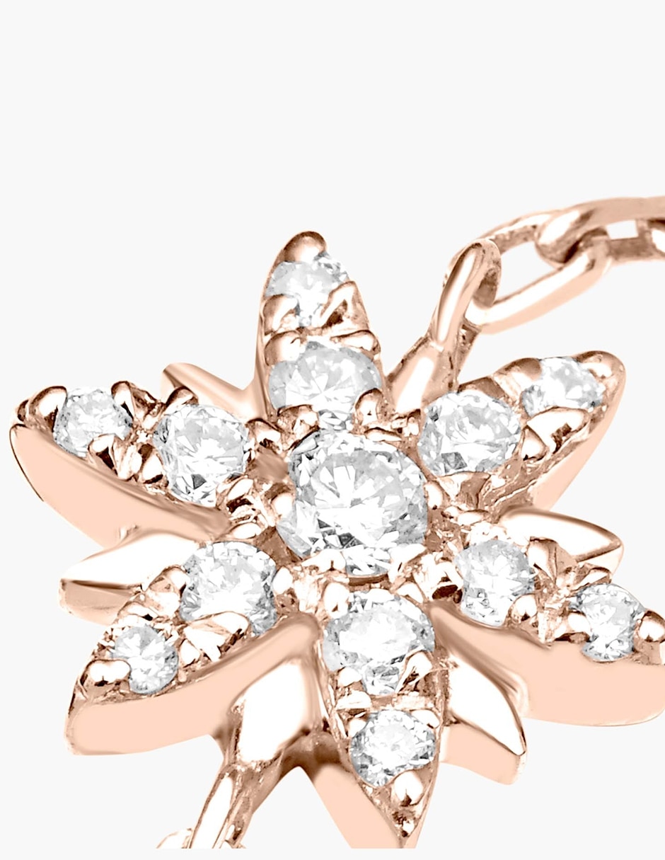 Anillo de flor Magic Touch 14 k de oro diamante diamantado 3