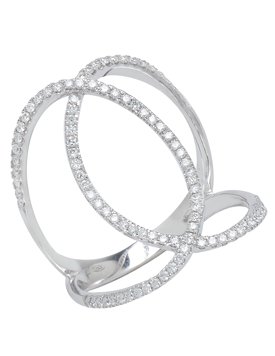 Anillo Graphique 18 k de oro diamante pavé Anillo Graphique 18 k de oro diamante pavé