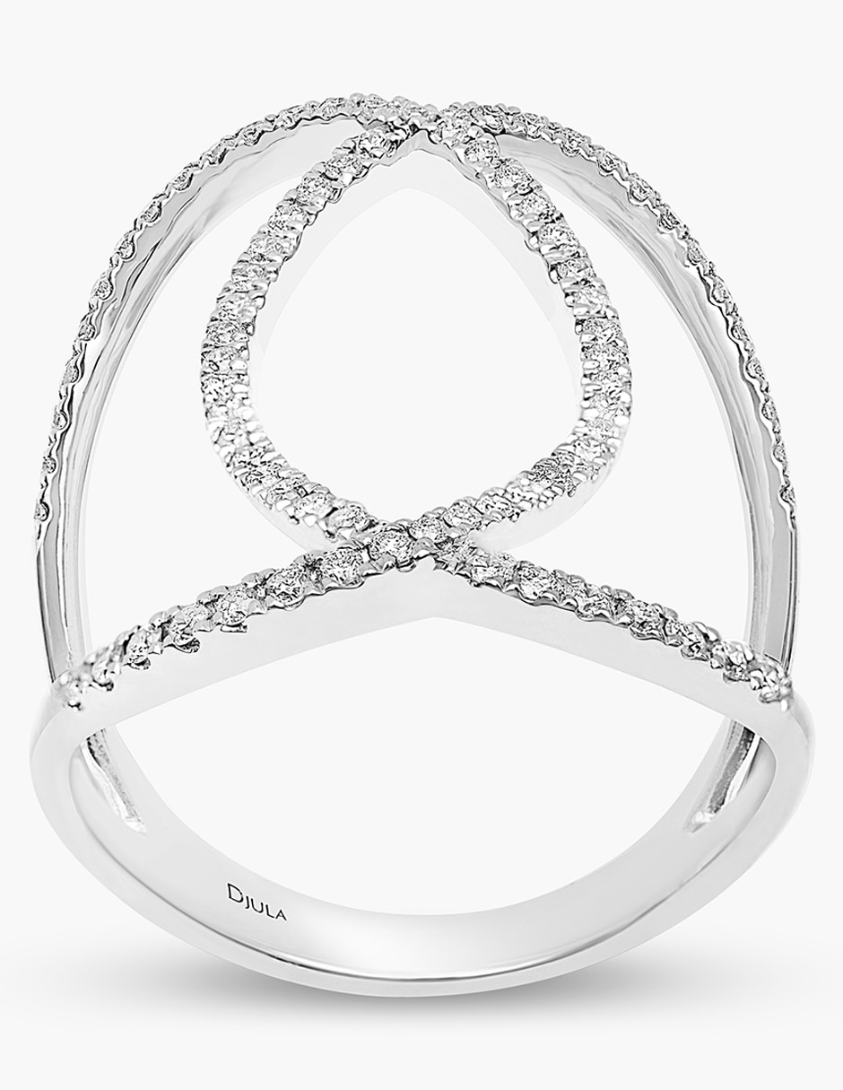 Anillo Graphique 18 k de oro diamante pavé 3
