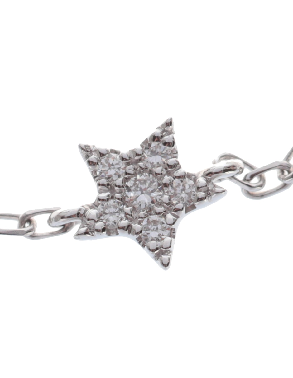 Anillo de estrella 18 k de oro blanco diamante pavé 2