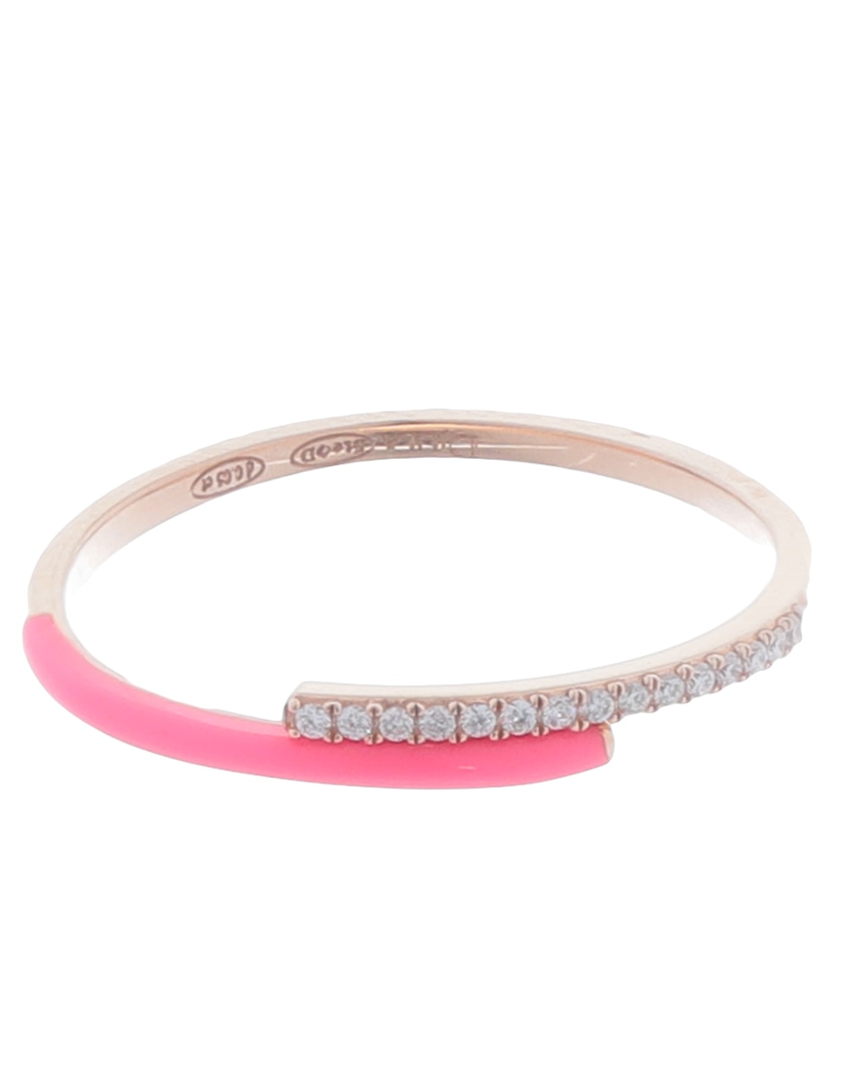 Anillo 14 k de oro diamante brillante