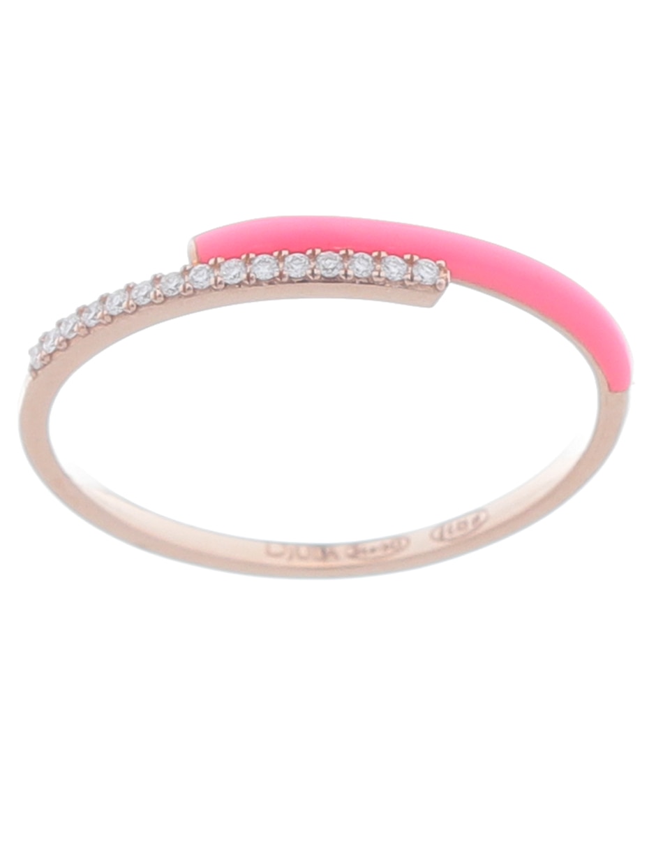 Anillo 14 k de oro diamante brillante 2