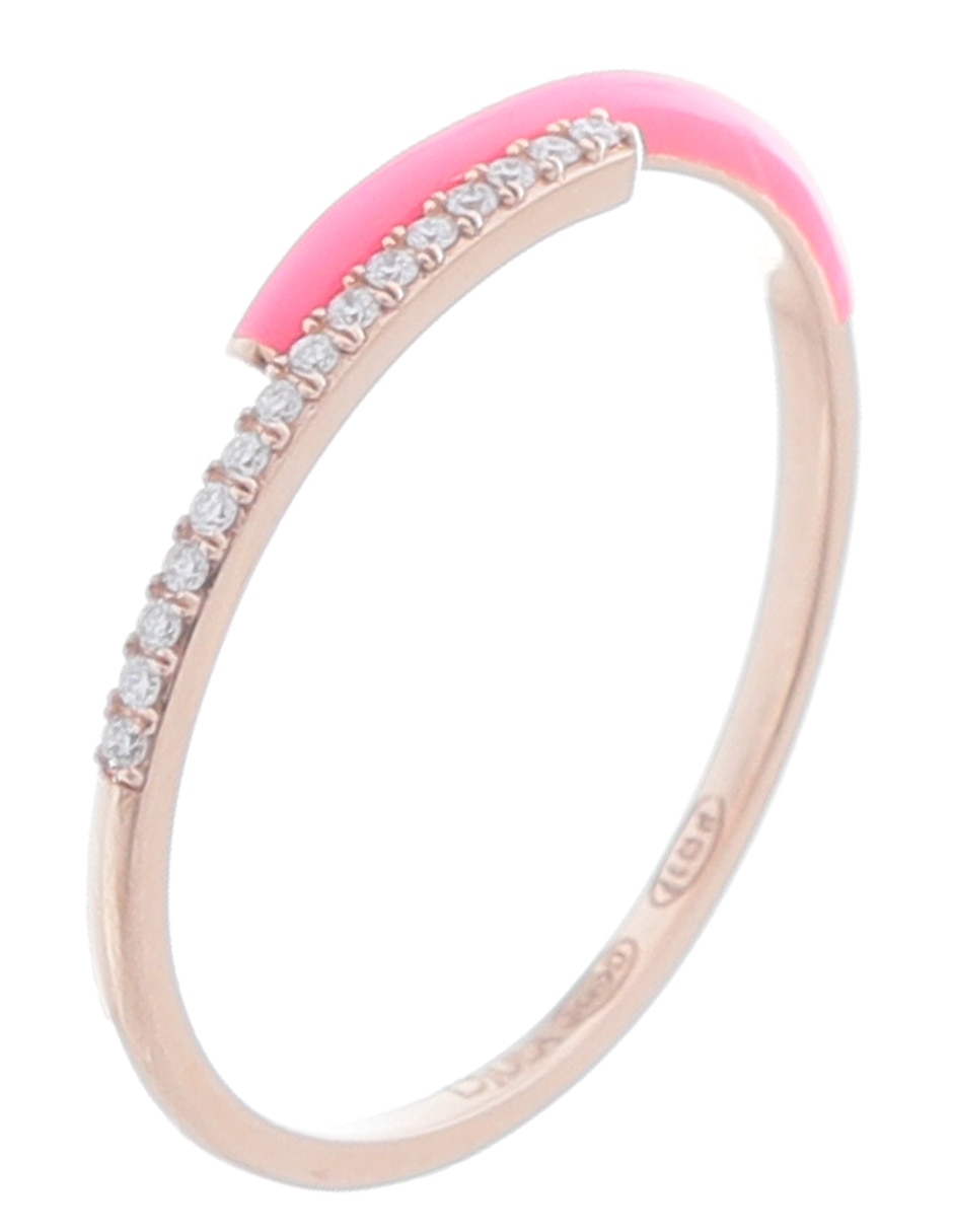 Anillo 14 k de oro diamante brillante 3