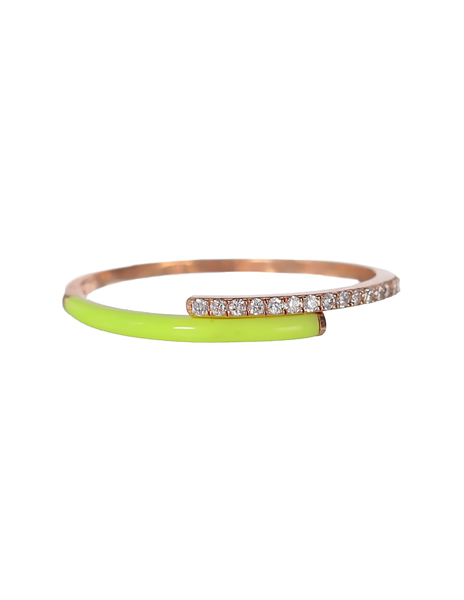 Anillo 18 k de oro diamante brillante