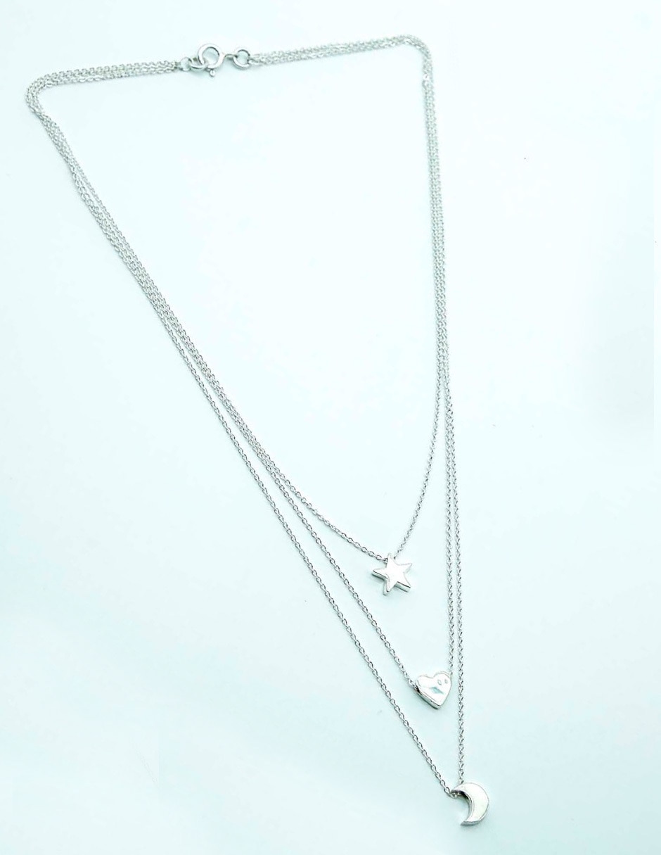 Collar de plata P925 con baño de oro