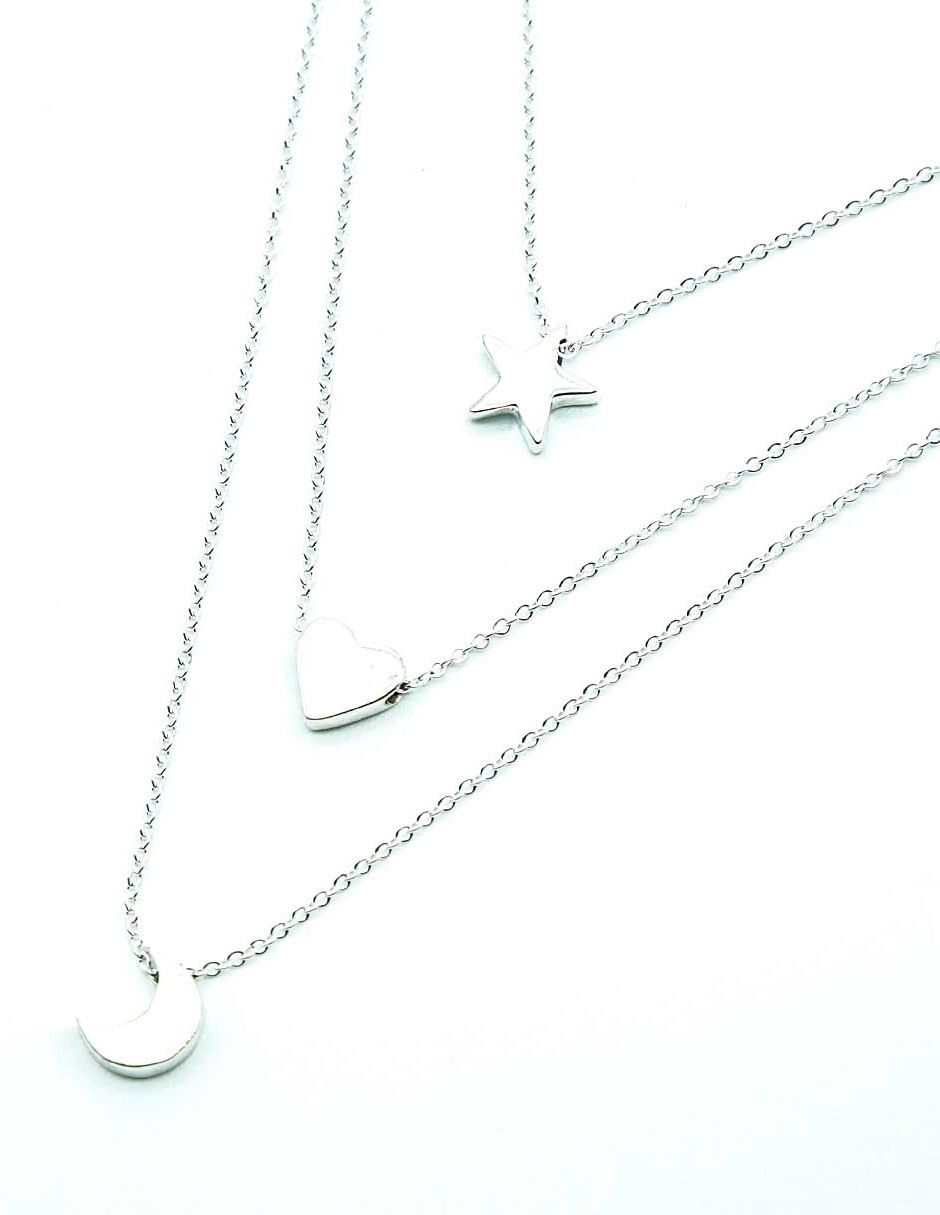 Collar de plata P925 con baño de oro 2