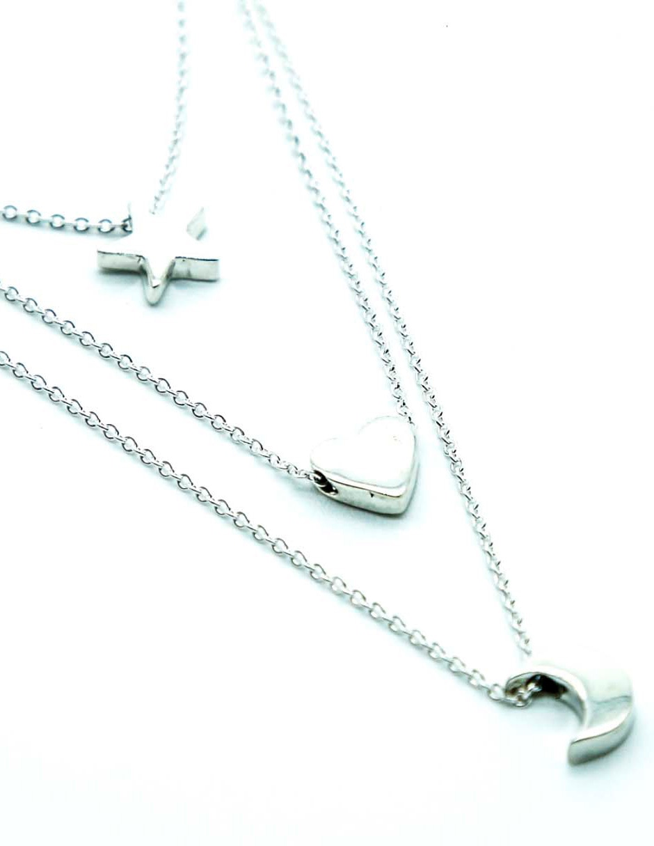 Collar de plata P925 con baño de oro 3