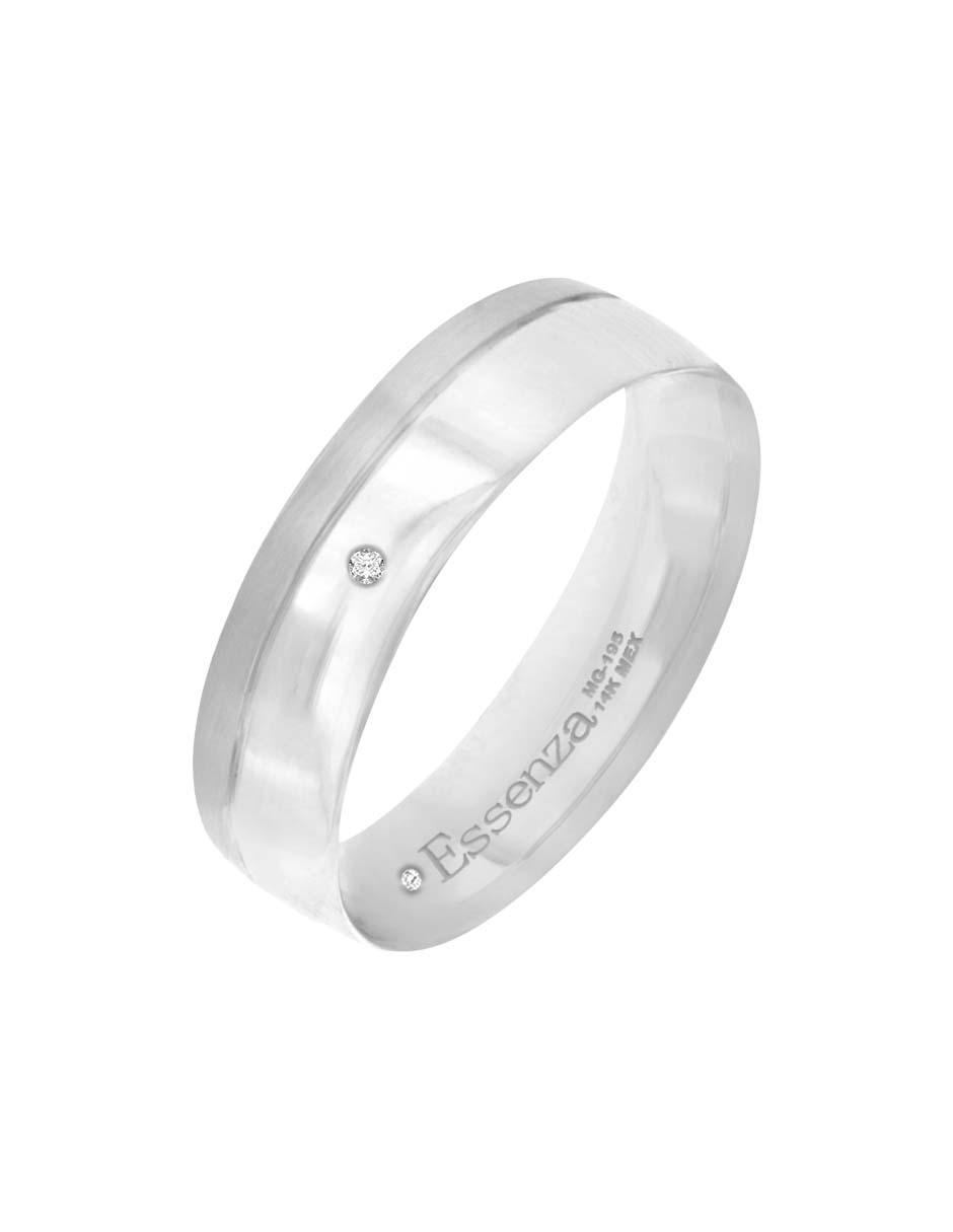Argolla de oro blanco 14 k Georgina diamante Argolla de oro blanco 14 k Georgina diamante